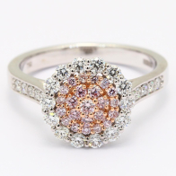 Jadore Argyle Pink Diamond Halo Engagement Ring