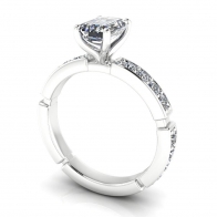 I Do channel set solitaire diamond engagement ring