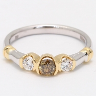 Eyre Champagne Diamond Three Stone Ring