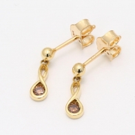 Infinite Champagne Diamond Drop Earrings