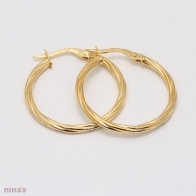 McKenna 25mm twist hoop earrings