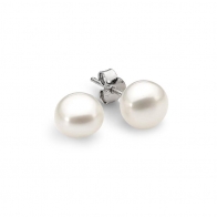 Charisma White Freshwater Pearl Stud Earrings