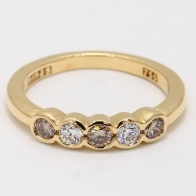 Aurelia Champagne and White Diamond Ring