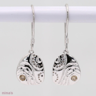 Champagne oasis champagne diamond etched earrings