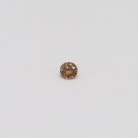 0.04 Carat round cut champagne diamond