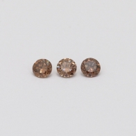 0.18 Total Carat Trio of Champagne Diamonds