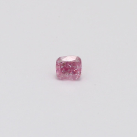 0.20 Carat cushion cut GIA certified fancy intense purplish pink diamond