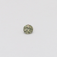 0.09 Carat round cut green diamond