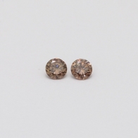 0.16 Total Carat Pair of Champagne Diamonds