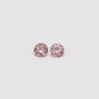 0.13 Total carat pair of round cut 5P/PP Argyle pink diamonds