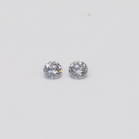 0.10 Total carat pair of round cut BL2 Argyle blue diamonds