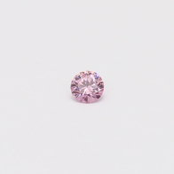 0.12 Carat round cut 5PP certified Argyle pink diamond