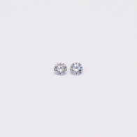 0.04 Total carat pair of round cut BL2 Argyle blue diamonds