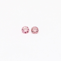 0.06 Total carat pair of round cut 2P Argyle pink diamonds