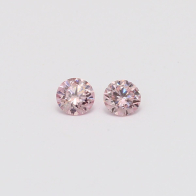 0.28 Total carat pair of 6P/PP Argyle pink diamonds