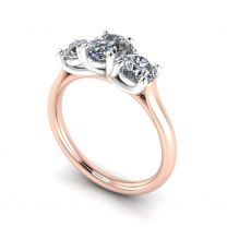 Casablanca three stone diamond engagement ring