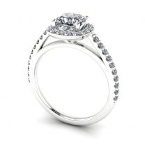 Panettiere cathedral halo diamond engagement ring