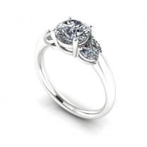 Cleopatra three stone engagement ring