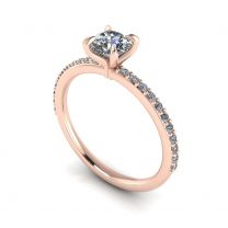 Union channel set solitaire diamond engagement ring