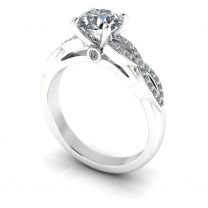 Vow split shank channel set diamond engagement ring