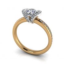 Moore half halo diamond engagement ring