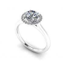 Devotion halo diamond engagement ring