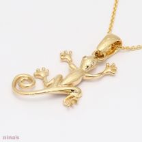 Gecko champagne diamond necklace