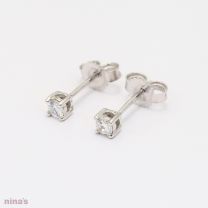 Sparkling 0.15ct white diamond stud earrings