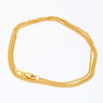 55cm 9 Karat Diamond Cut Curb Chain