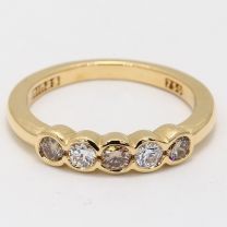 Aurelia Champagne and White Diamond Ring