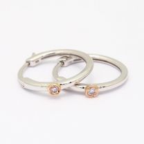 Noelle Argyle pink diamond hoop earrings