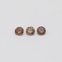 0.18 Total Carat Trio of Champagne Diamonds