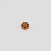 0.07 Carat Round Cut Fancy Orange Diamond