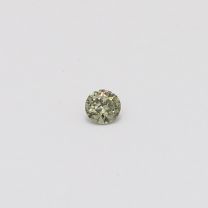 0.09 Carat round cut green diamond