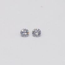 0.10 Total carat pair of round cut BL2 Argyle blue diamonds